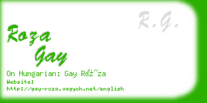 roza gay business card